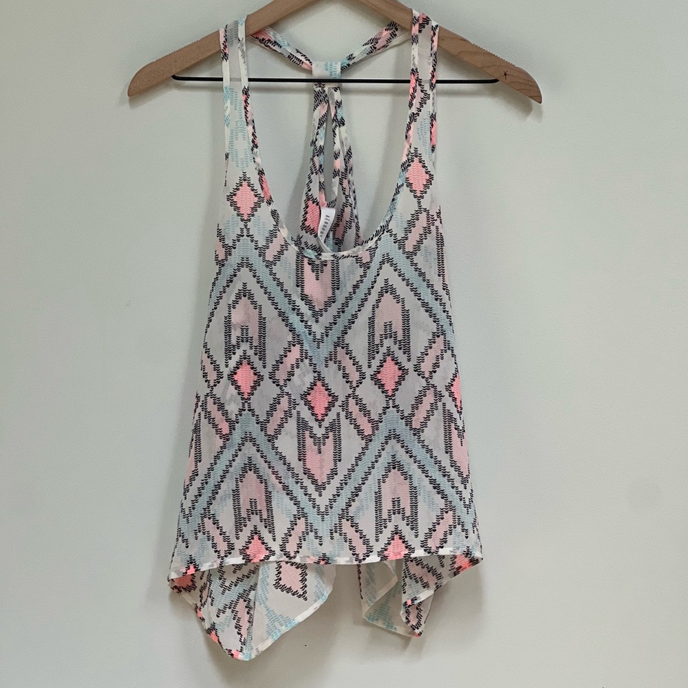Aeropostale Tribal Print Tie-Back Tank Top – Size L